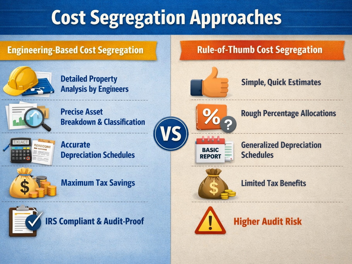 engineering based,vs,rule of thumb,cost,segregation